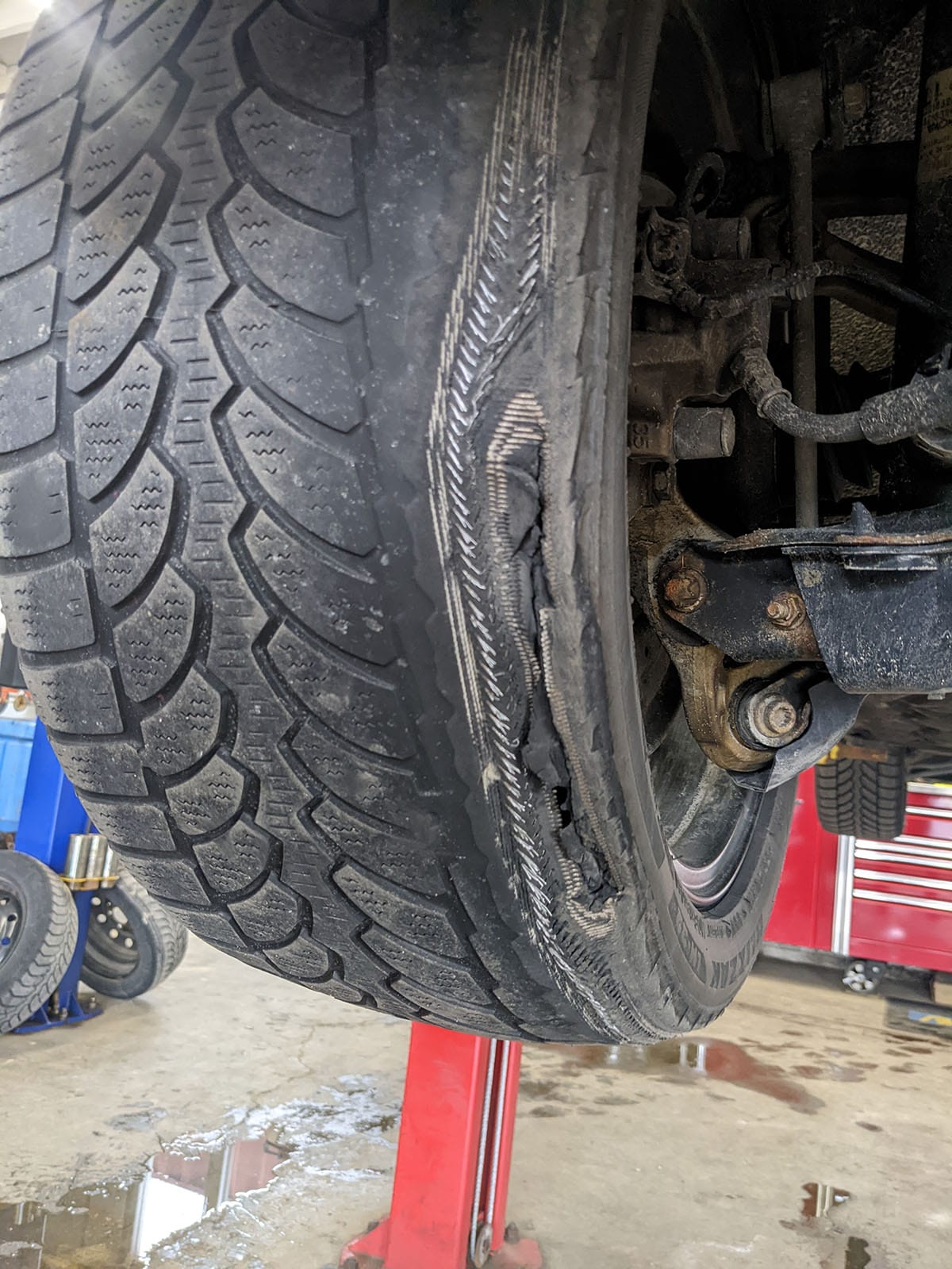 worn tire