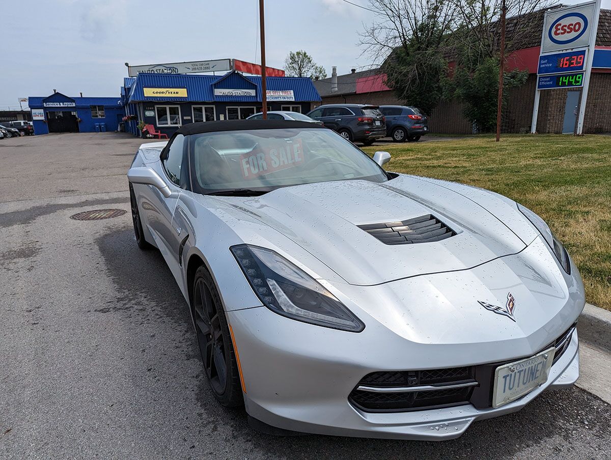 corvette at the auto station
